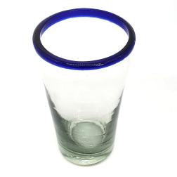 Cobalt Blue Rim 16 oz Pint Glasses (set of 6)